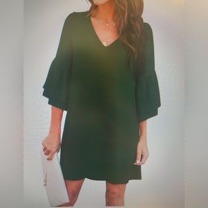 BELONGSCI Women’s 2023 Sweet & Cute   V-Neck Shift Dress